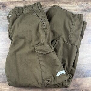 Pacsun Cargo Jogger Pants Mens Formula 1 Brown Comfort 34 Ripstop